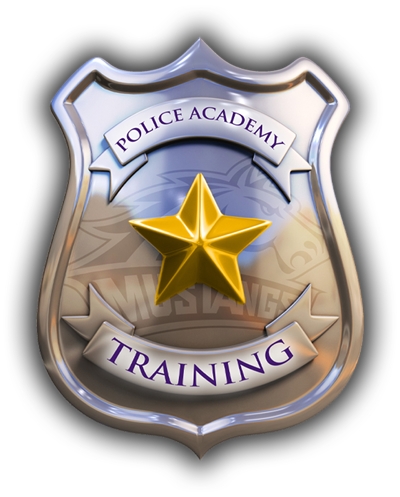 Mustang police badge image