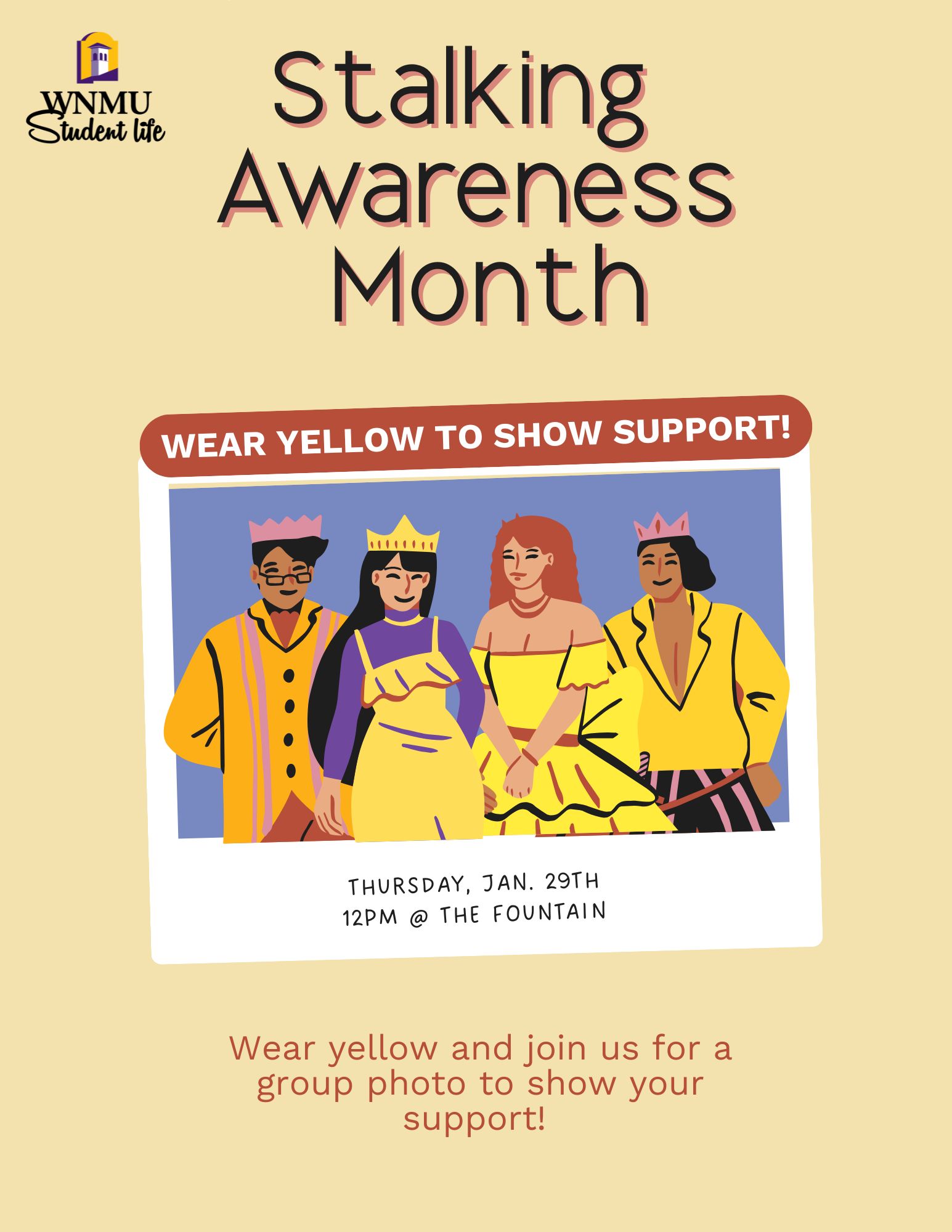 Stalking Awareness Month Group Photo