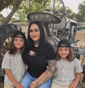 Maria Sanchez with boys