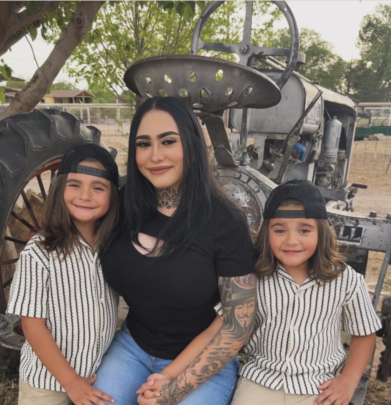 Maria Sanchez with boys
