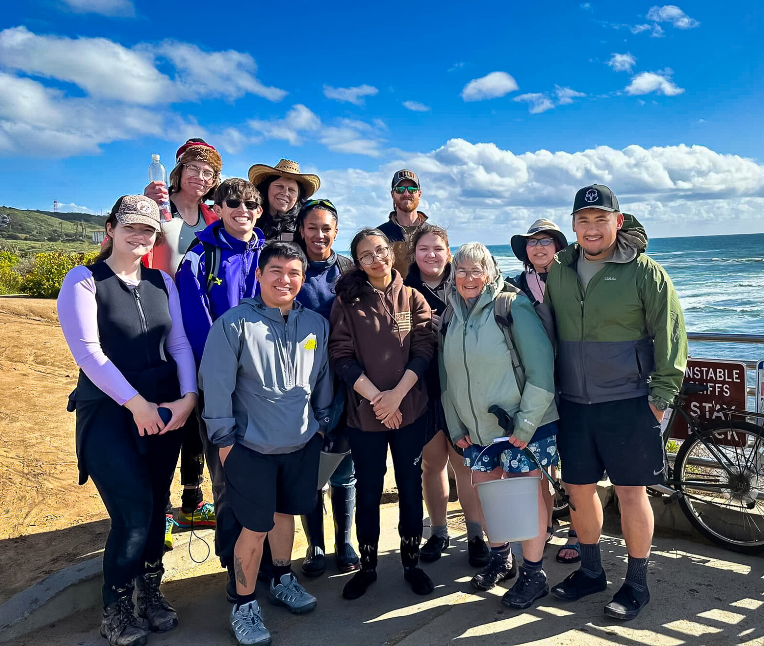 Group photo of WNMU marine biology students