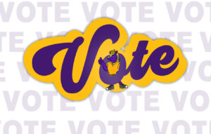 Graphic that reads "Vote"