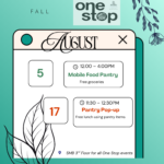 OneStop August Schedule